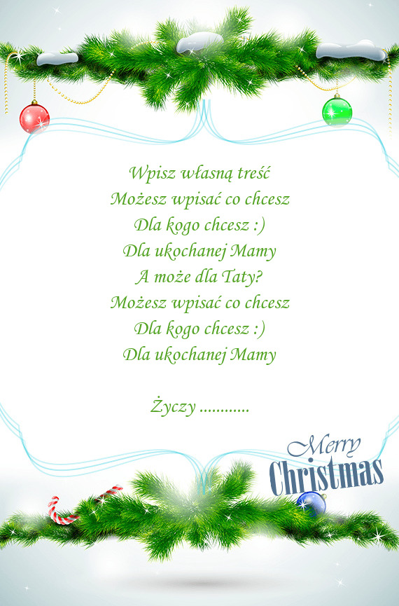 Kartka Mery Christmas