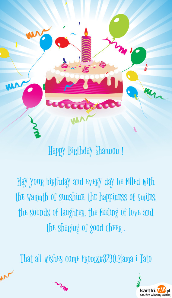 Happy Birthday Shannon.