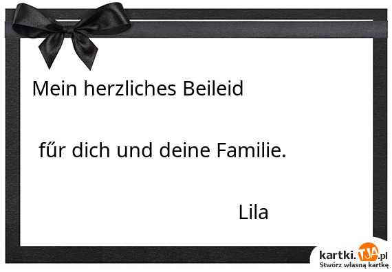 Mein Herzliches Beileid Fur Dich Und Deine Familie Darmowe Kartki