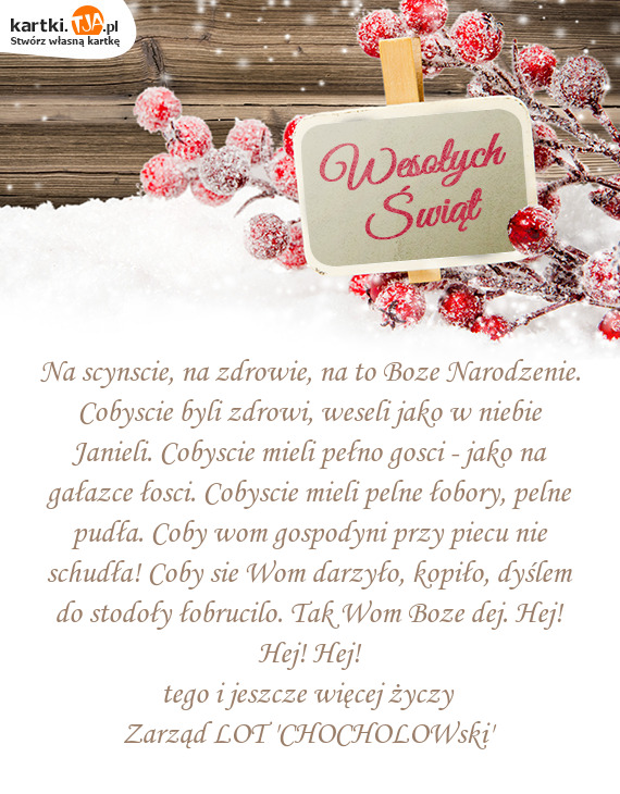 Na Szczęście Na Zdrowie Na To Boże Narodzenie Byście Byli