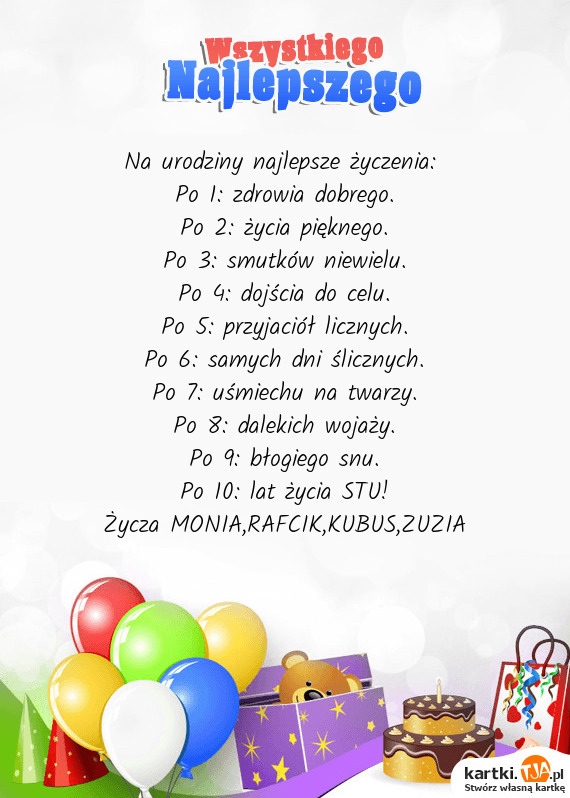 wierszyk na urodziny dla dziecka