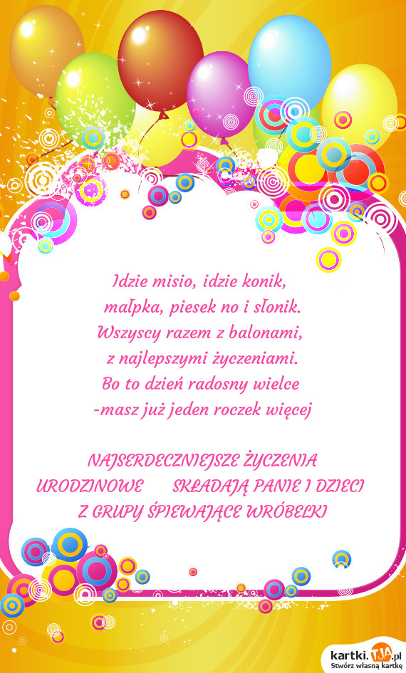 wierszyk na urodziny dla dziecka