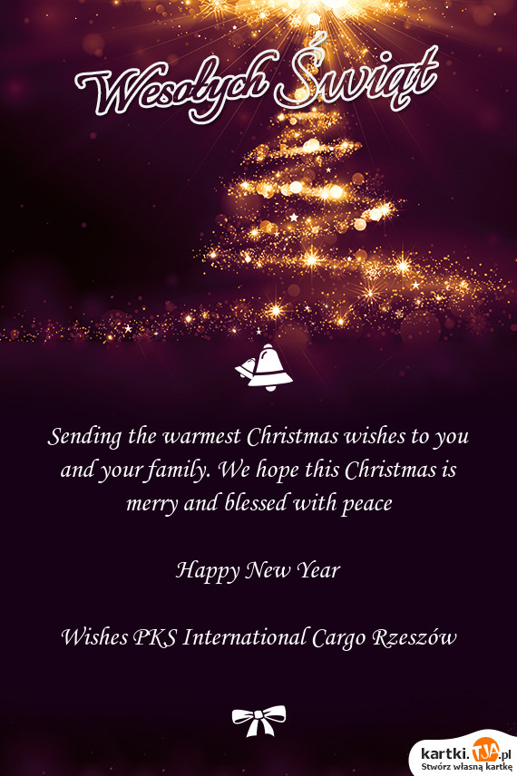 Sending the warmest Christmas wishes to you and your family. We hope this Christmas is merry and